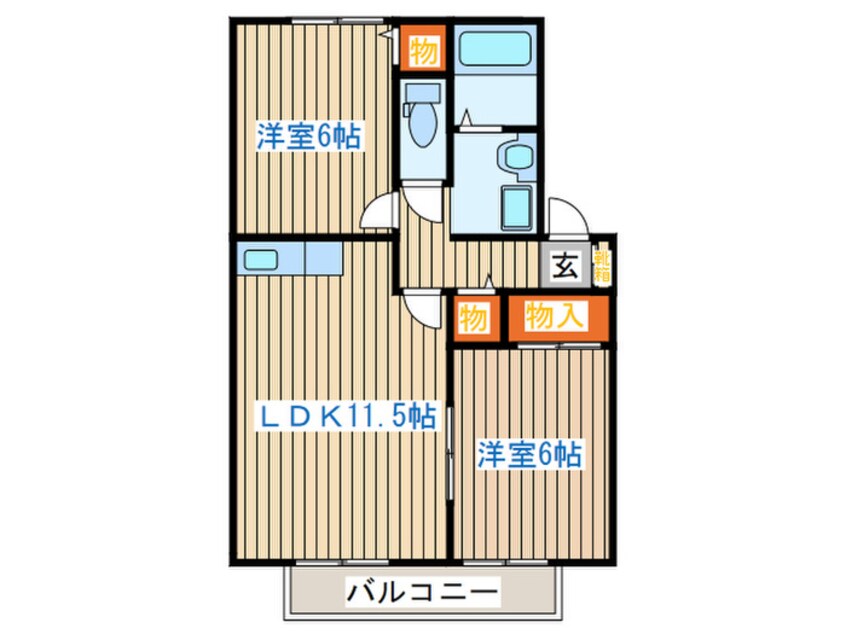 間取図 トゥインクル土手内Ａ