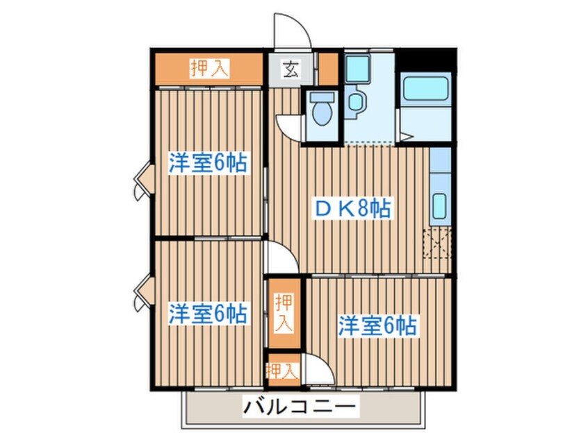 間取図 サンハイツヤマキ