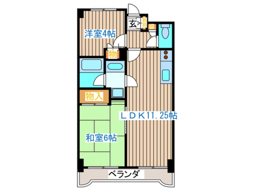 間取図 ﾀﾞｲｱﾊﾟﾚｽｸﾞﾗﾝﾃｰｼﾞ中央