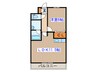 ハバ－ドリ－ム３番館 1LDKの間取り