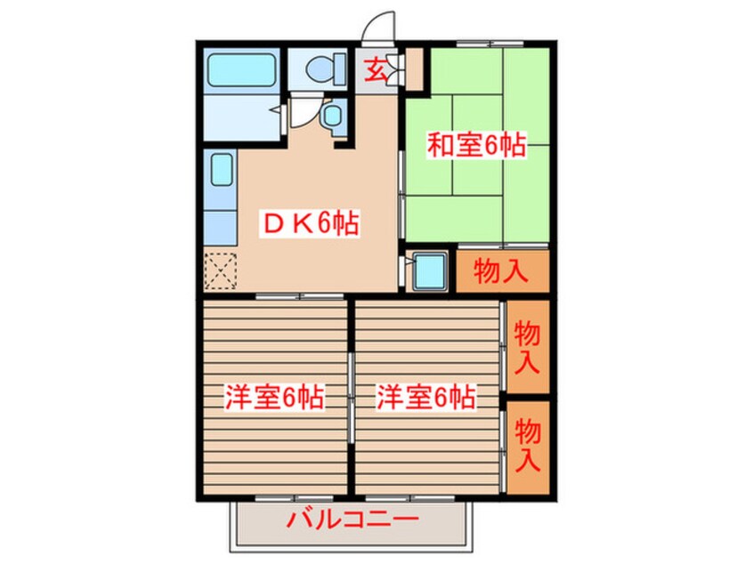 間取図 ルーナカーサＡ棟