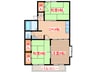 トゥインクルコ－ト若林Ⅵ番館 3DKの間取り