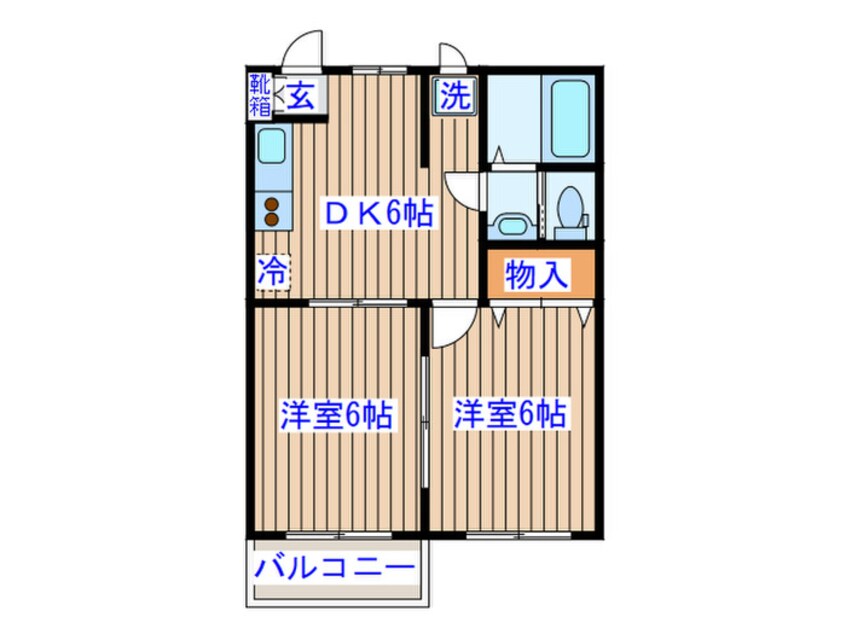 間取図 プレステ－ション愛子Ａ