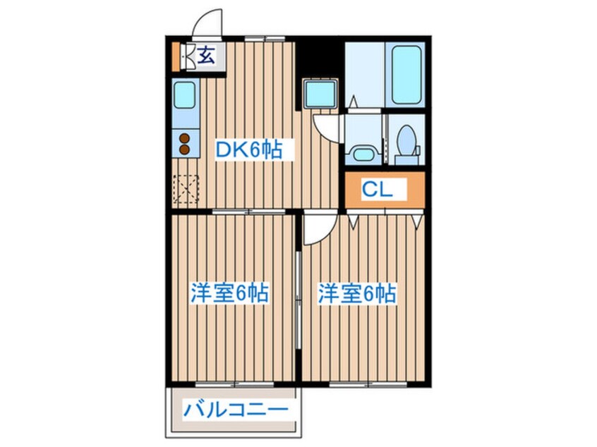 間取図 プレステ－ション愛子Ａ