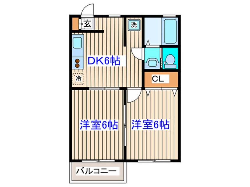 間取図 プレステーション愛子Ｂ