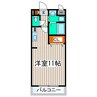 レーベンス柏木 1Rの間取り