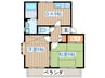 ステーブル長町南Ａ棟 2DKの間取り