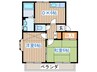 ステーブル長町南Ａ棟 2DKの間取り