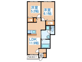 間取図 エスペランサ岩切