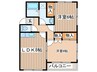 第3グランドールミウラＭ 2LDKの間取り