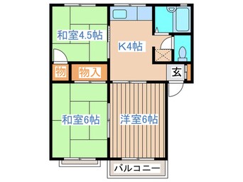 間取図 エクセレント中柵第２