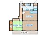 秋葉マンション 2DKの間取り