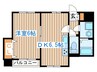 ディオコート長町 1DKの間取り