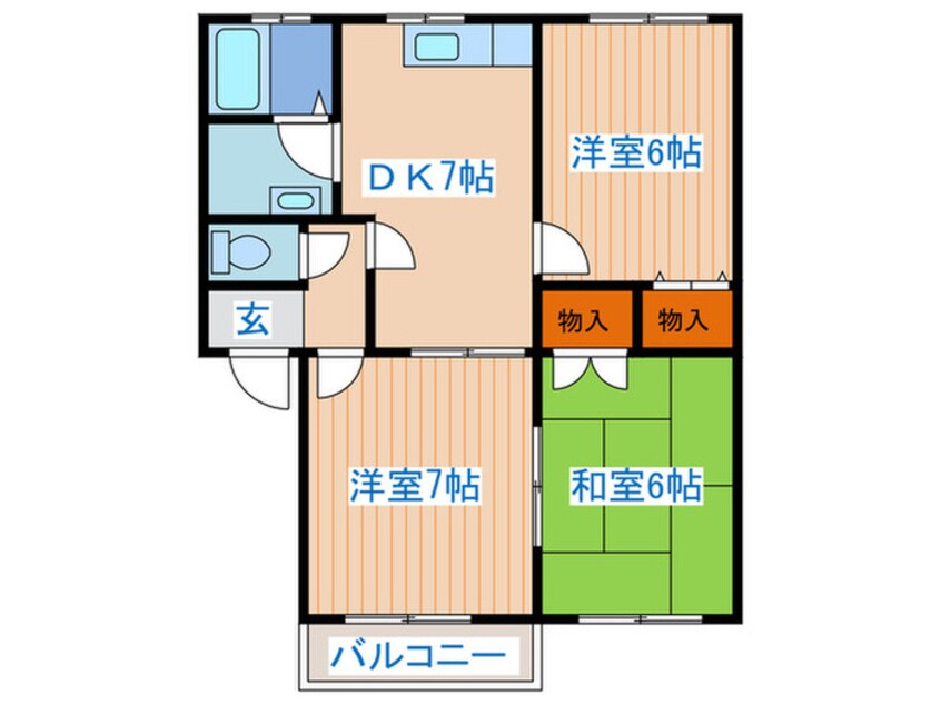 間取図 アップル壱番館