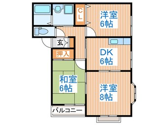 間取図 アンソレイユKⅠ