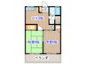 シティハイムパークヒルズ 2DKの間取り