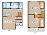 エクシリア 2LDKの間取り