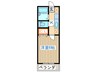 オアシス長町Ｂ 1Kの間取り
