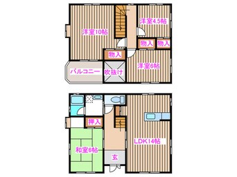 間取図 菅原方支倉台１丁目貸家