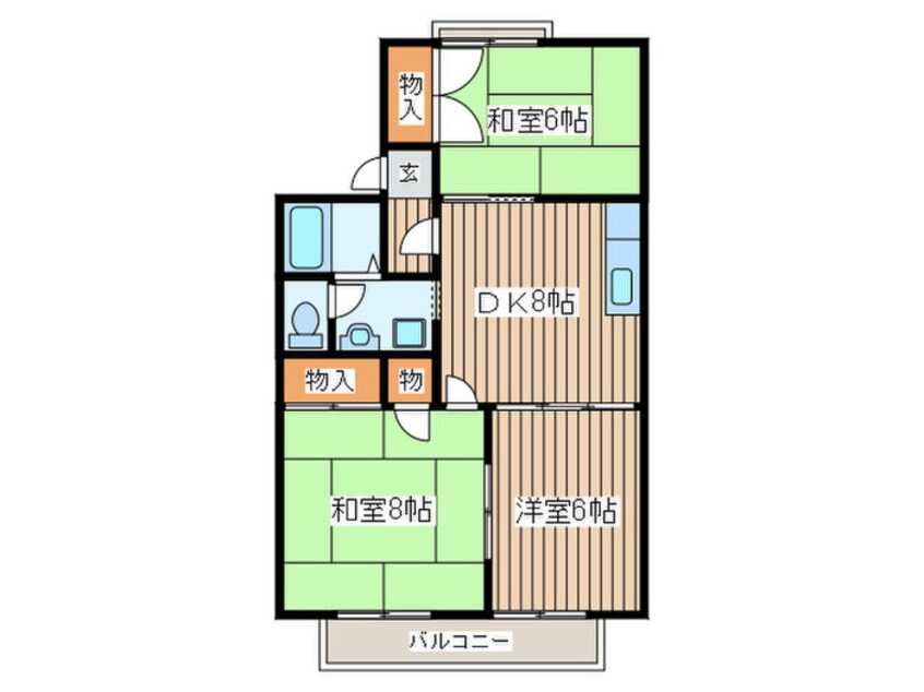 間取図 トゥインクルコート1番館