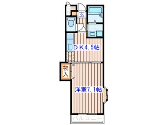 間取図 アンソレイエ・ロジュマン