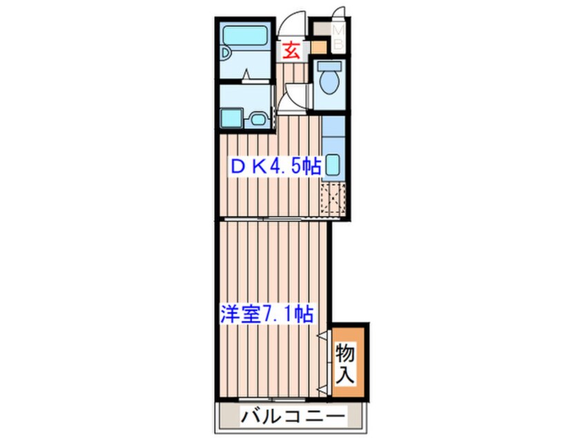 間取図 アンソレイエ・ロジュマン
