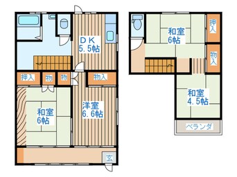 間取図 台原貸家