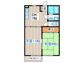 間取図 ビュ－ハイツ愛子Ｂ