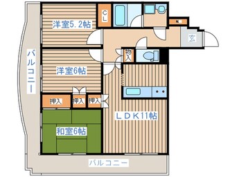 間取図 エ－スハイム青葉