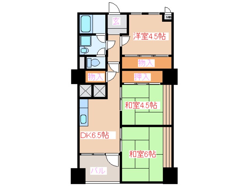 間取図 ネオプラザ北仙台(1026)