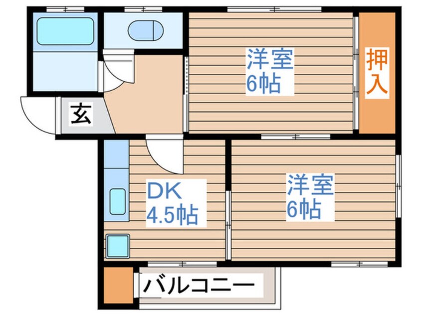 間取図 サンアロ－ズ名取