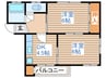 サンアロ－ズ名取 2DKの間取り