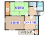 サンアロ－ズ名取 2DKの間取り