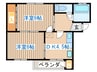 サンアロ－ズ名取 2DKの間取り
