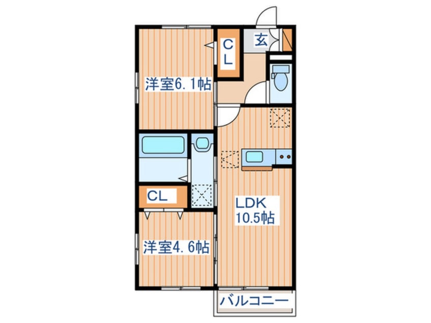 間取図 パークフラッツ多賀城