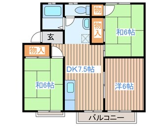 間取図 ベルパ－ク荒井１番館