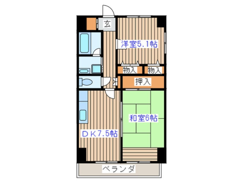 間取図 グランフェリーチェ泉中央