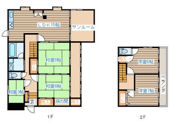 間取図 岩沼吹上貸家