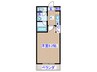 チェンピー榴岡Ⅱ 1Kの間取り