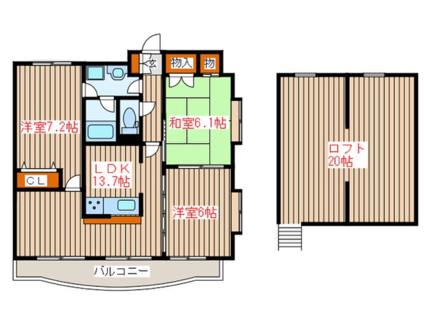 間取図 チェンピー榴岡Ⅱ