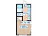 ヴィラフォンテ 1Kの間取り