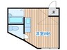 ビューコート河原町B 1Rの間取り