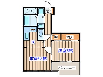 間取図 ベルソ－レ支倉