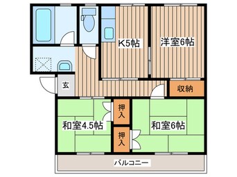 間取図 コーポラス霞A棟