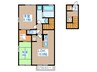 D-room雪月花 2LDKの間取り