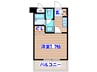 マイルスト－ン立町 1Kの間取り