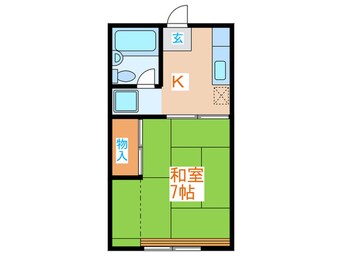 間取図 コーポスワロー　B棟