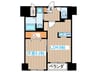 LUANA・AIR・RESIDENCE長町 1LDKの間取り