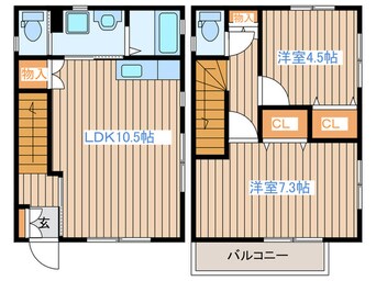 間取図 霞目二丁目戸建