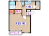 グランソール南仙台 1Kの間取り